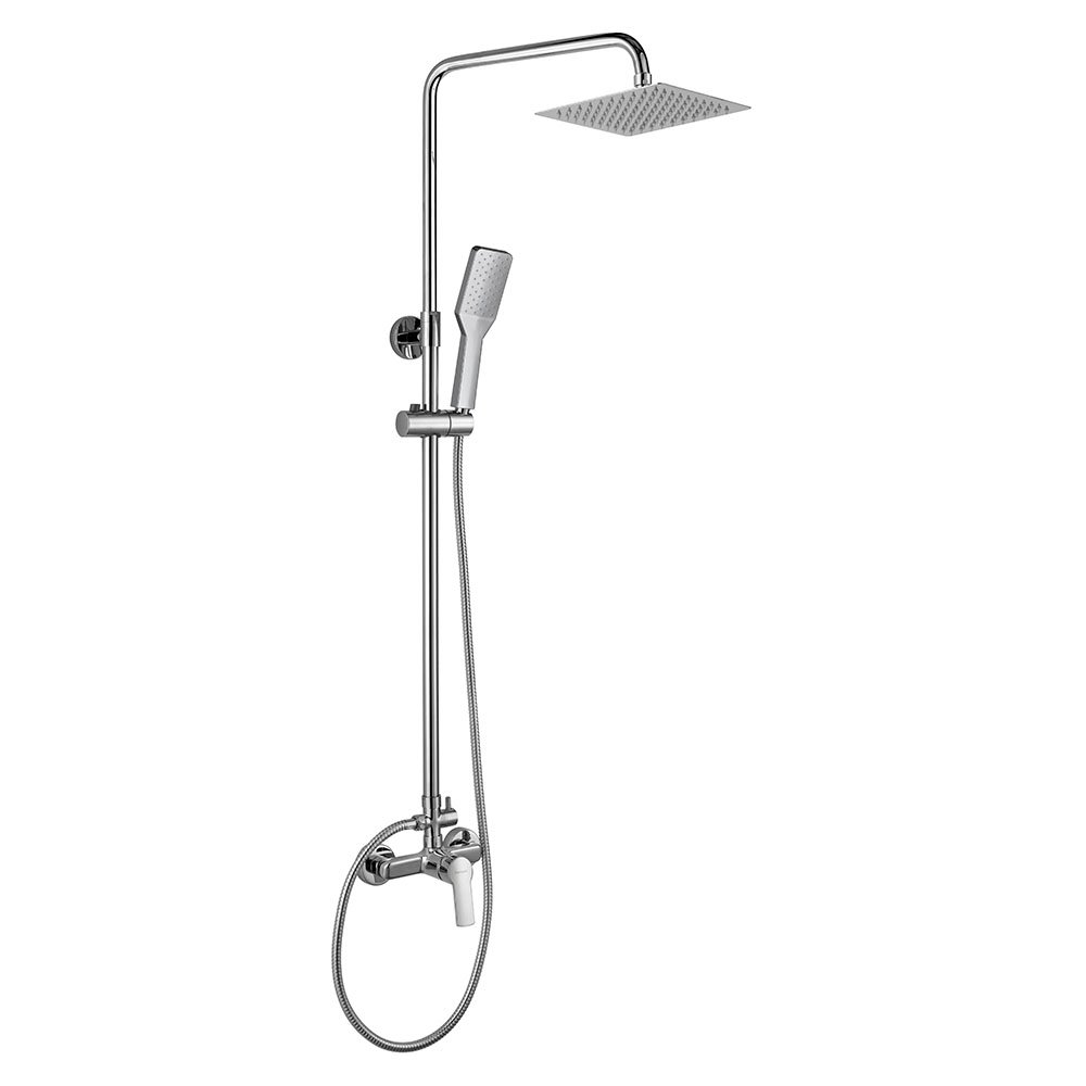Columna de ducha monomando Sioux Plus cuadrada, cromo