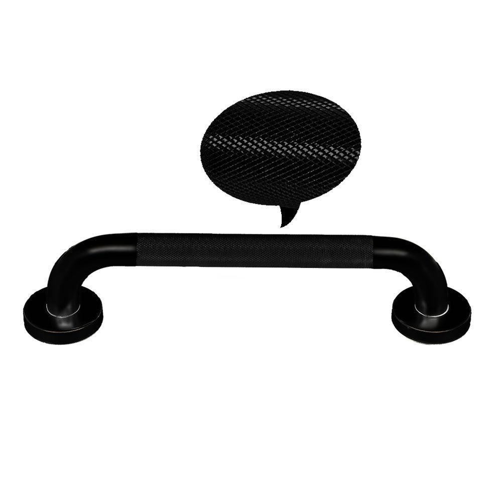 Asa de baño antideslizante de 30 cm · Negro mate