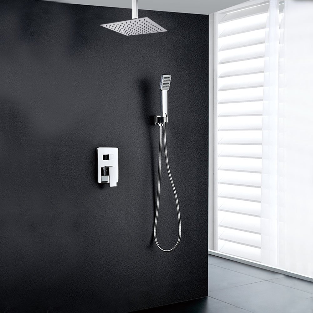 Cherokee · equipo monomando de ducha empotrado con brazo a techo, cromo brillo · L154484