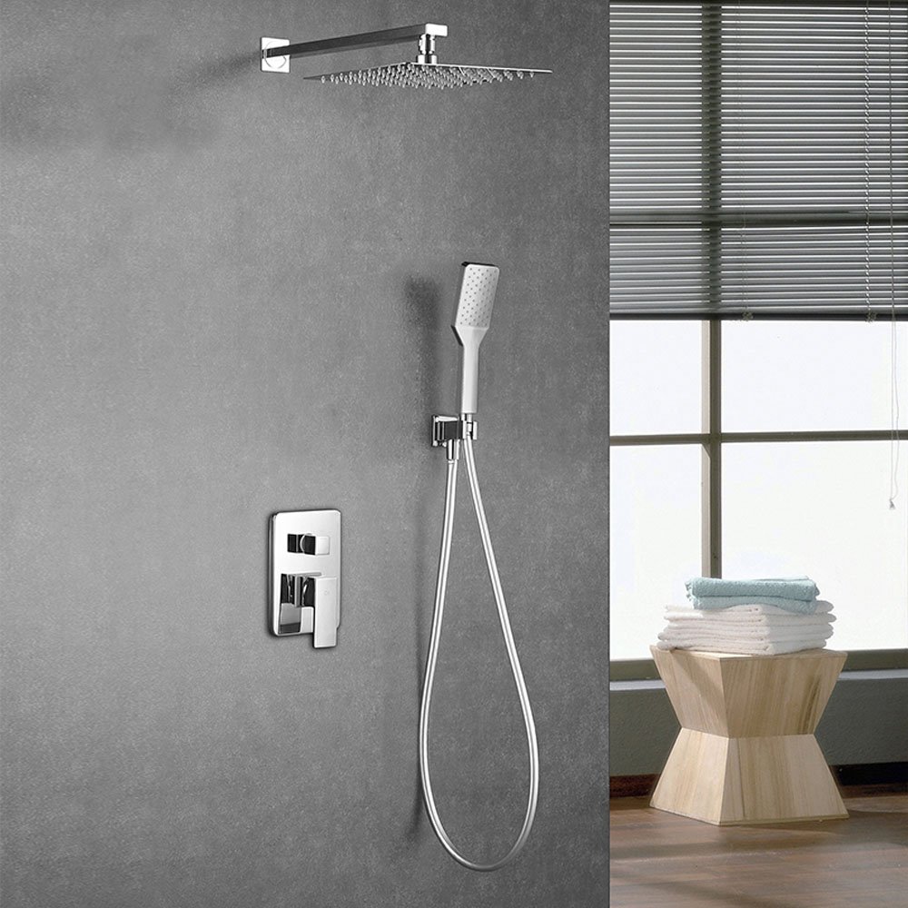 Cherokee · equipo monomando de ducha empotrado con brazo a pared, cromo brillo · L154494