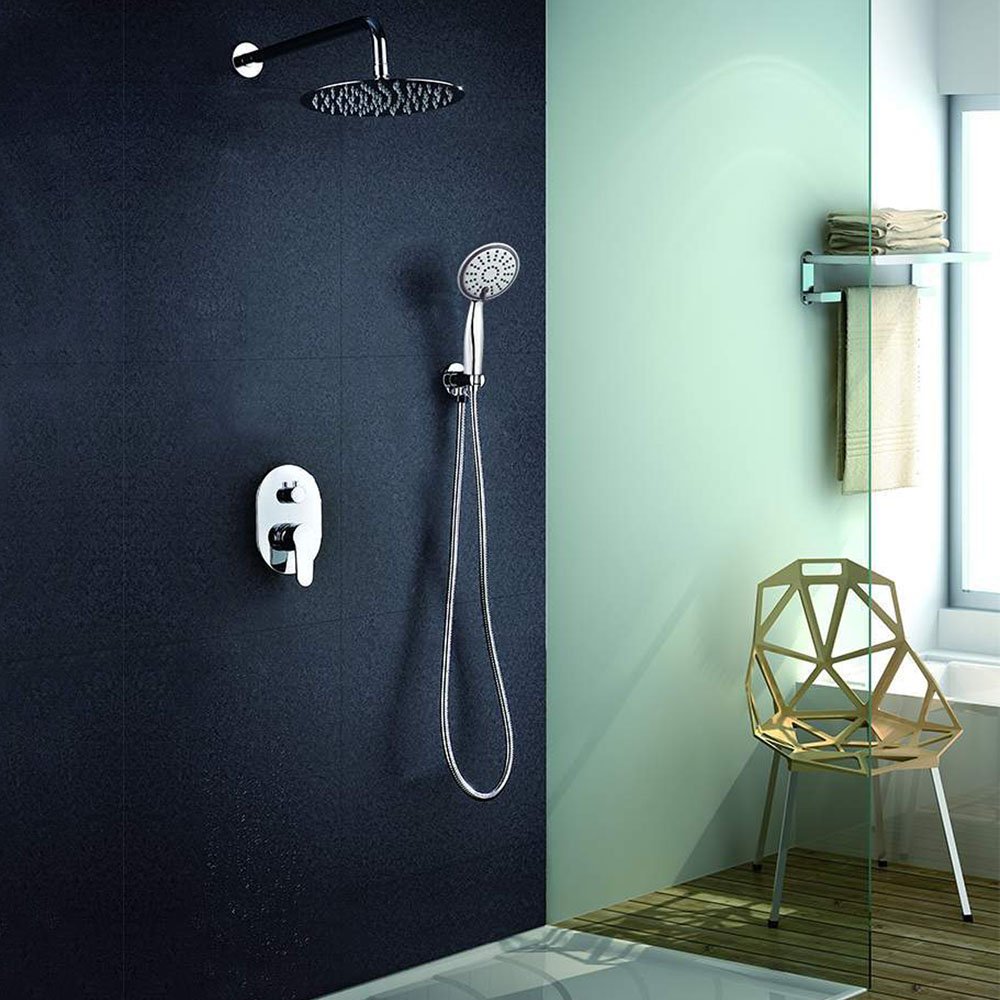 Sioux · equipo monomando de ducha empotrado con brazo a pared, cromo brillo · L155624