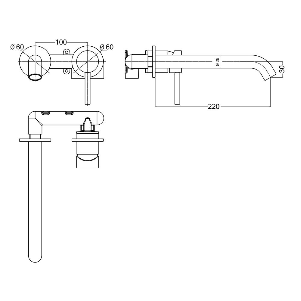 Zúñiga · grifo monomando de lavabo empotrado cromo brillo - Imagen 5