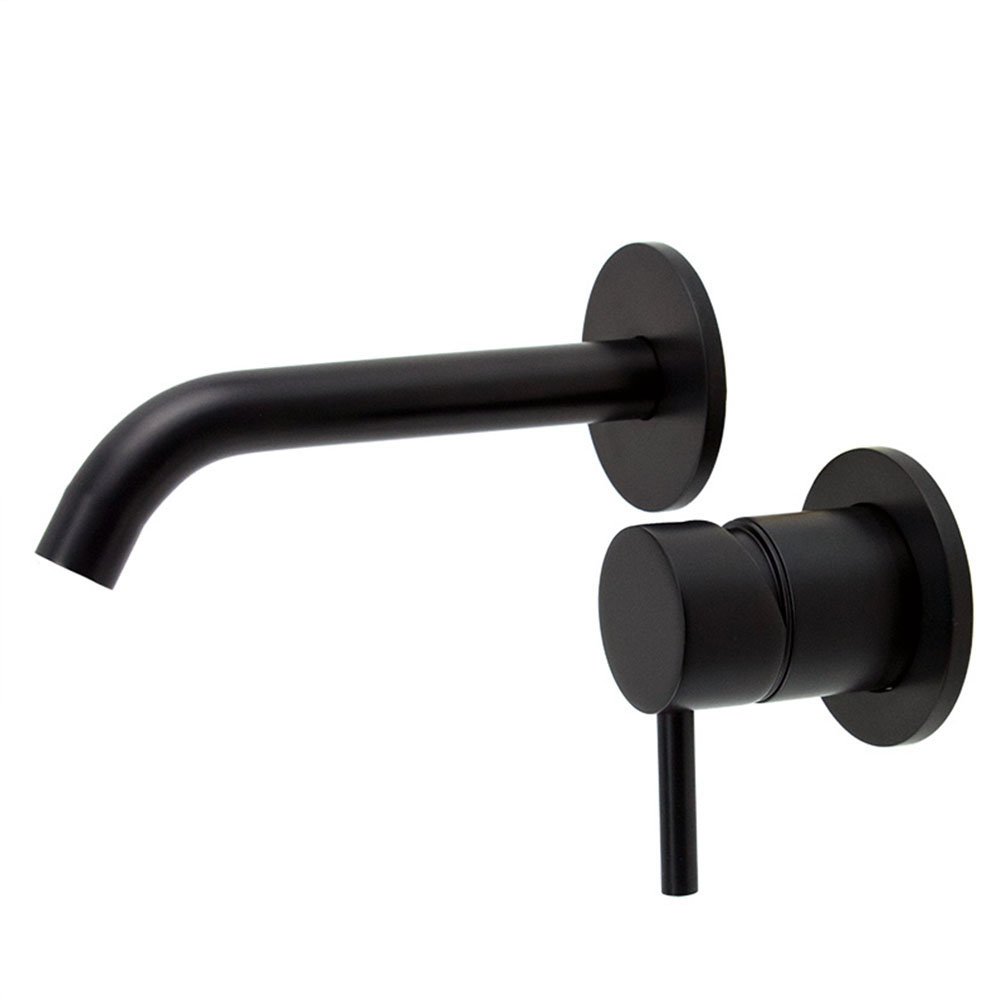 Zúñiga · grifo monomando de lavabo empotrado negro mate