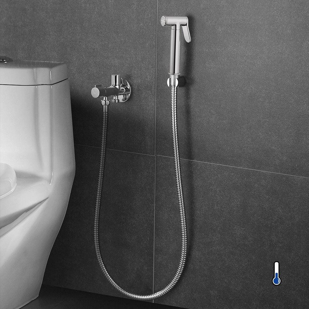 Hidroescobilla Round · equipo de higiene sólo con agua fría, cromo brillo · L156894