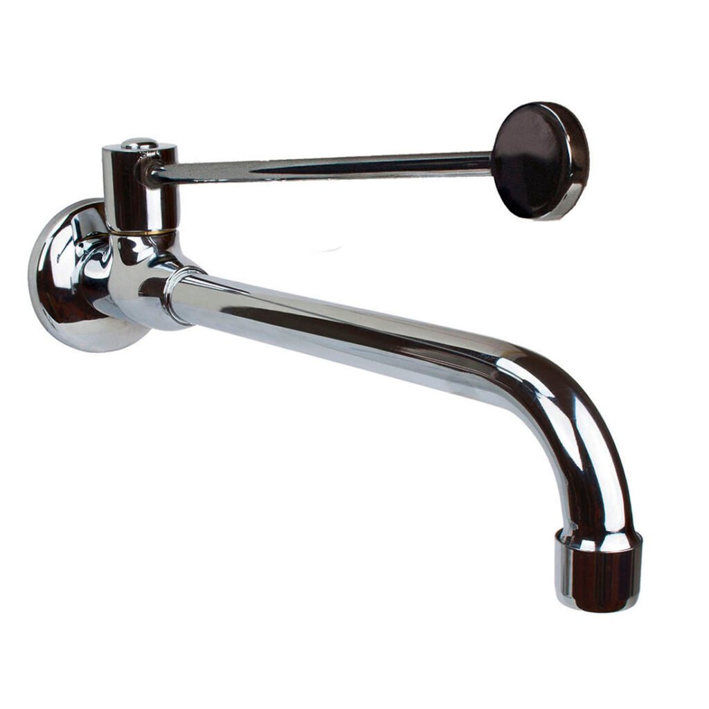 Medical · grifo de pared con caño fijo y palanca alargada, cromo brillo · L162544