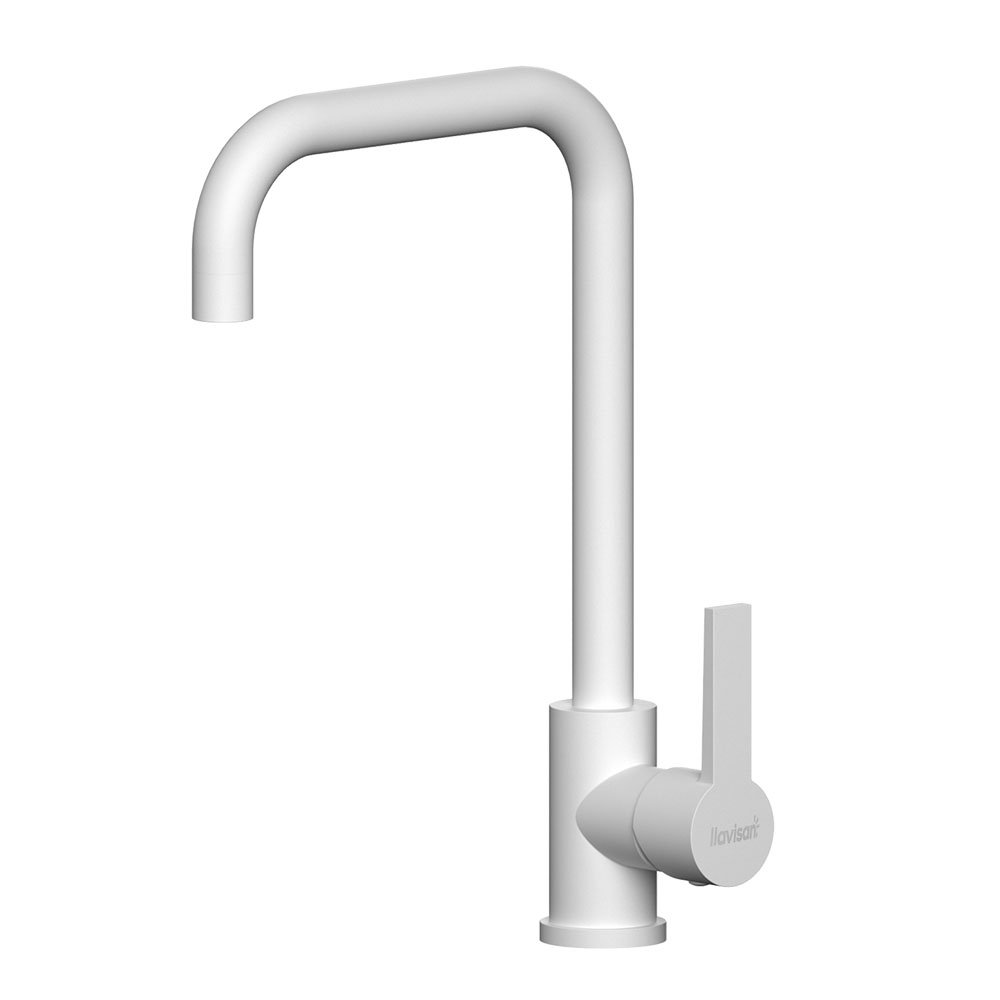Soul · grifo monomando de cocina blanco mate