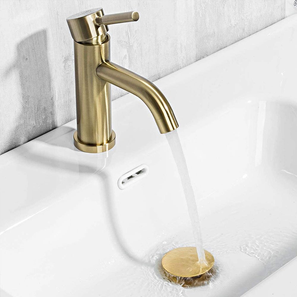 L177474 · válvula de desagüe Clic Clac · Oro cepillado