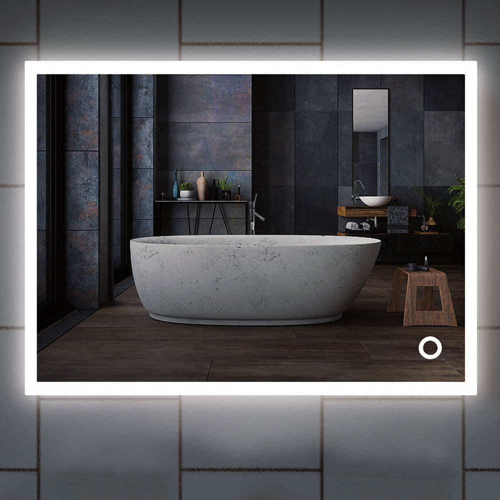 Rectangle · espejo de baño LED 80 × 60 cm