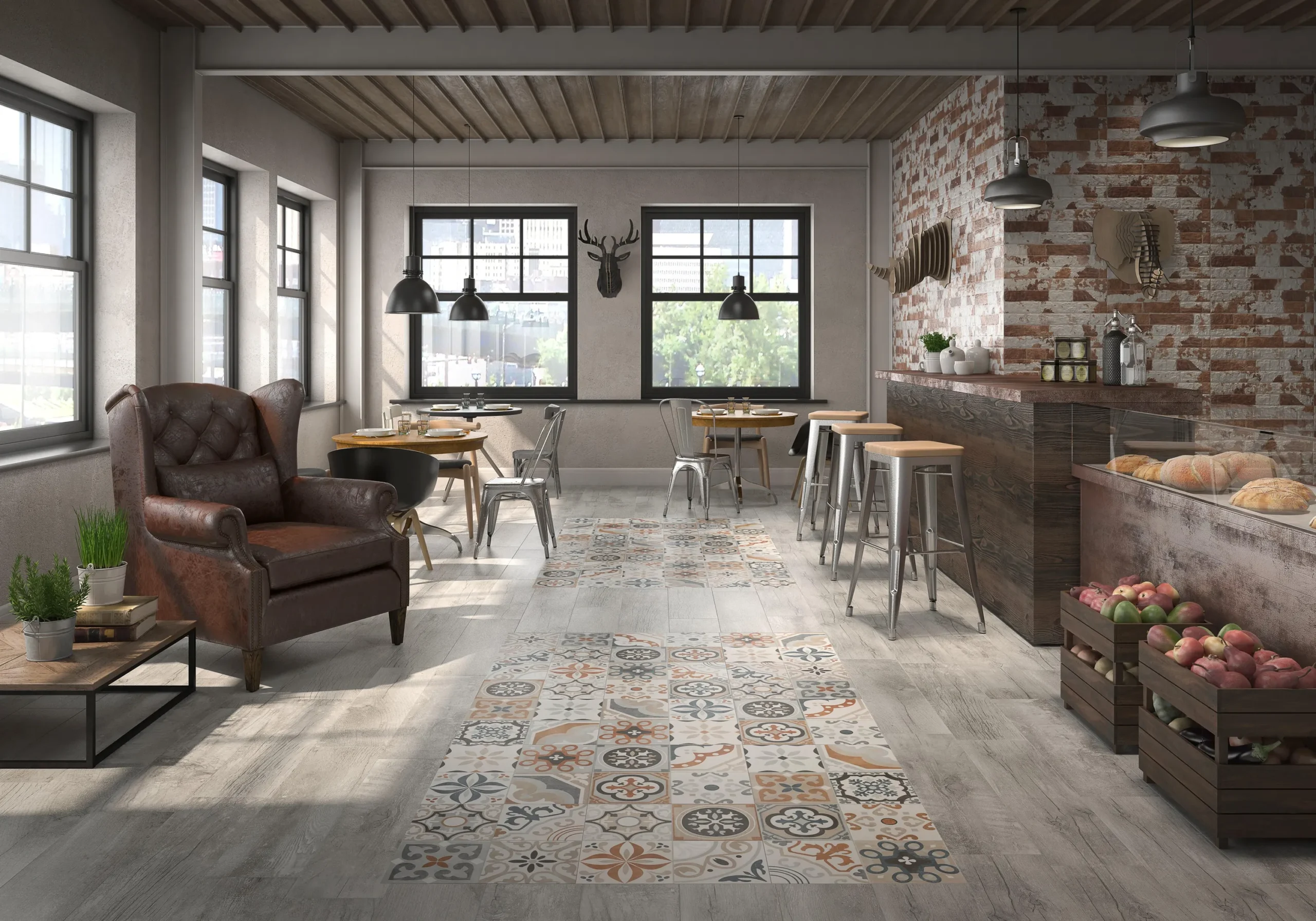 Suelo porcelánico Belice de GEOTILES — escena de ambiente ilustrativa