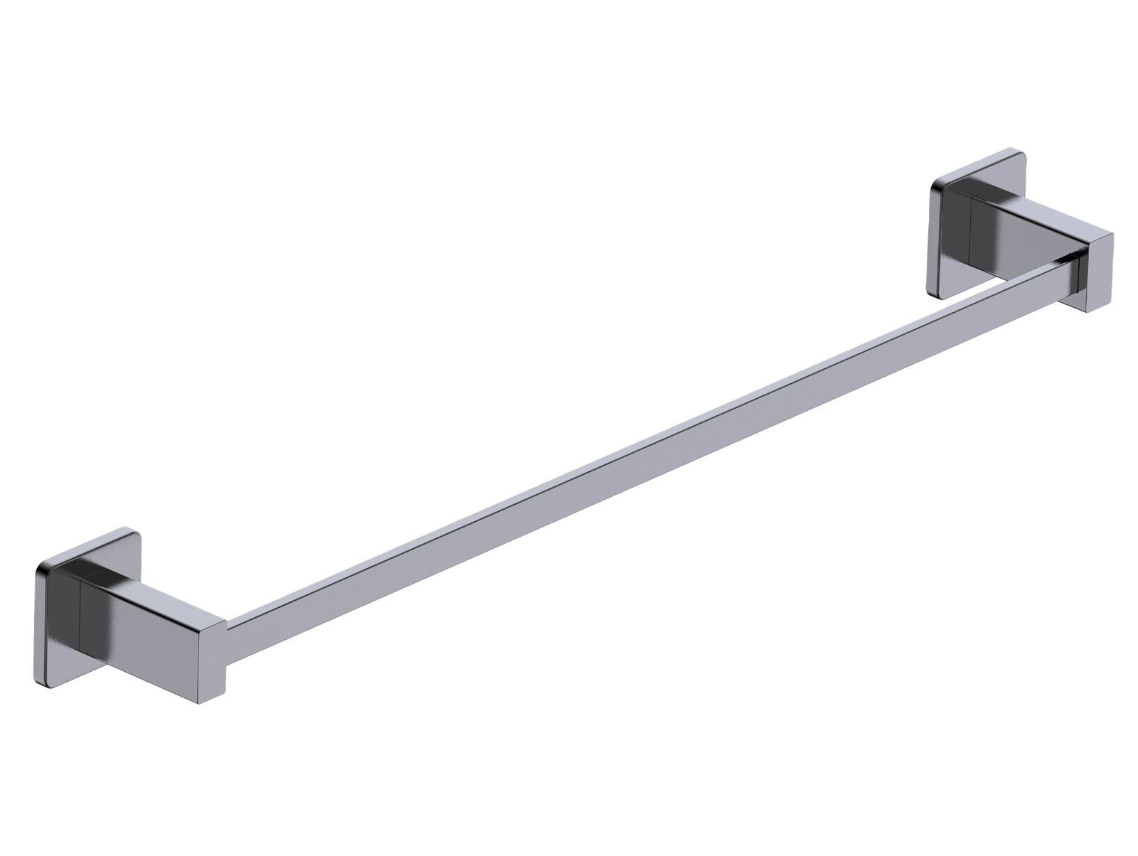 Toallero de barra Technic en acabado Black Gun Metal; se suministra una unidad según la opción elegida, con imagen del fabricante compartida para 40 y 50 cm.