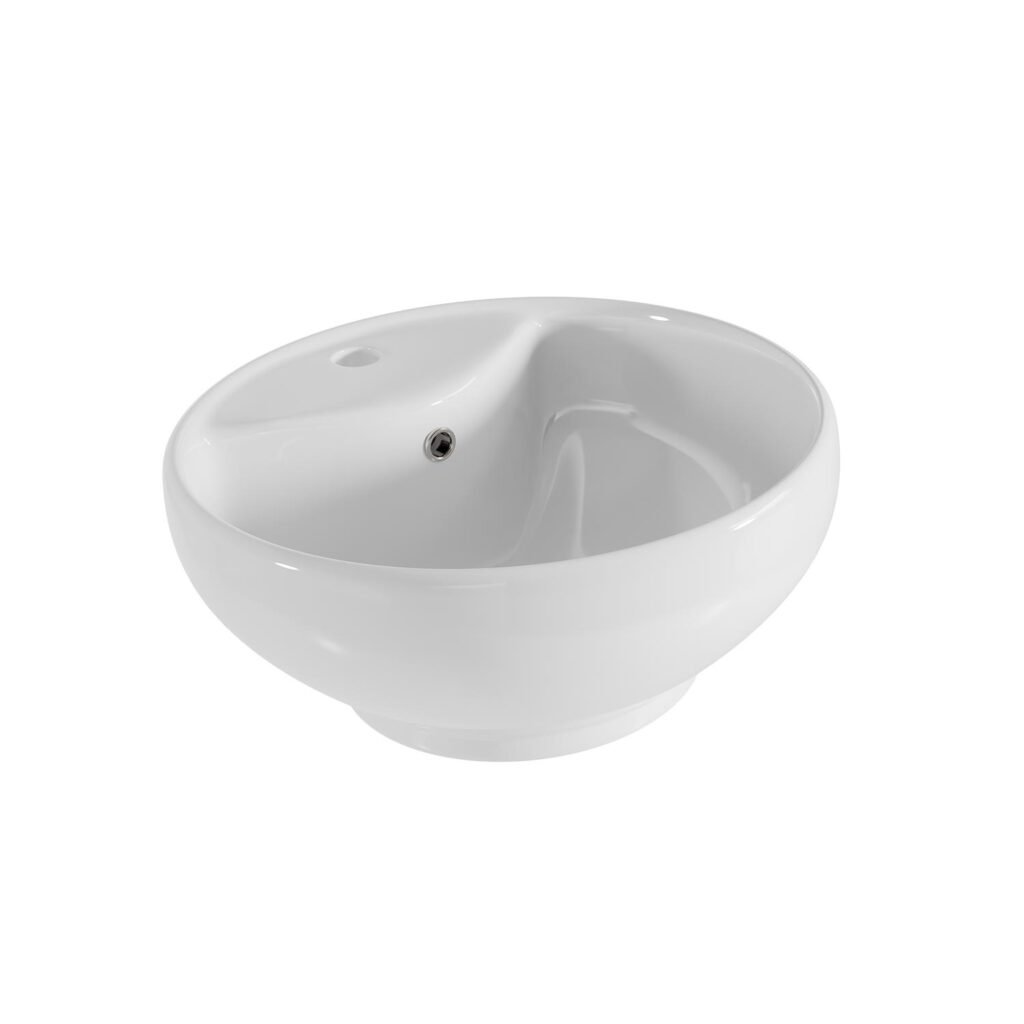 Lavabo sobre encimera BOWL Fossil Natura — vista completa; referencia 00183.