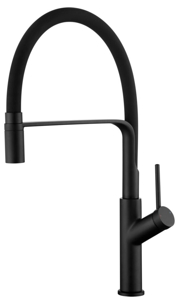 Grifería de cocina monomando flexible negro mate serie Sena IMEX