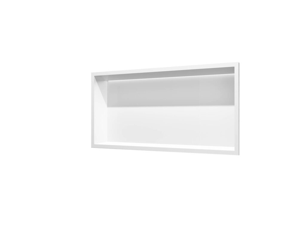 Oceanic · hornacina horizontal con luz LED · Blanco mate · HOR005/BL