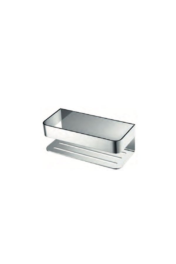 Jabonera frontal cromada serie Mayura — referencia IMEX ADY007