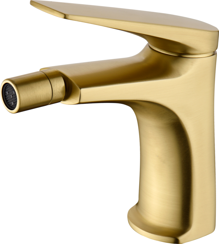 Monomando bidé oro cepillado serie Delos — referencia IMEX BDD055-2OC