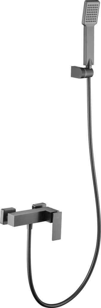 Grifería de ducha monomando black gun metal serie Pisa — referencia IMEX BDP048-5BGM