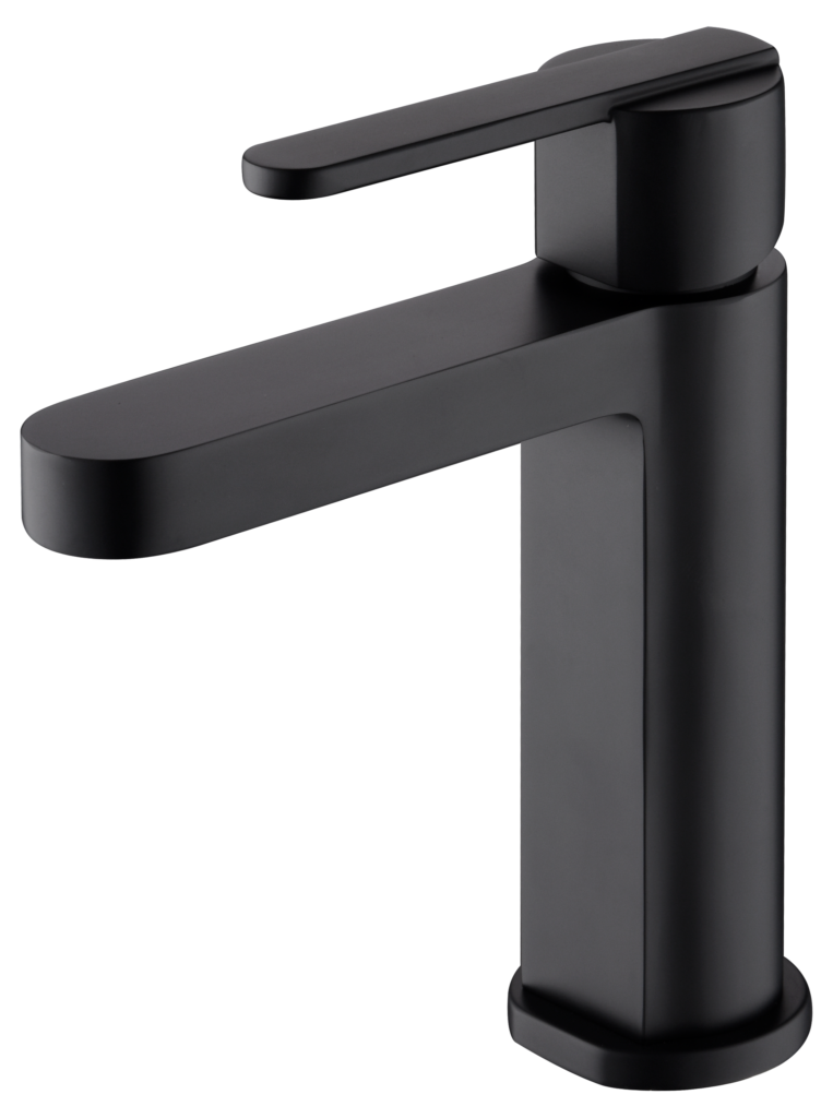 Monomando de lavabo negro mate Roma — referencia IMEX BDR001-1NG