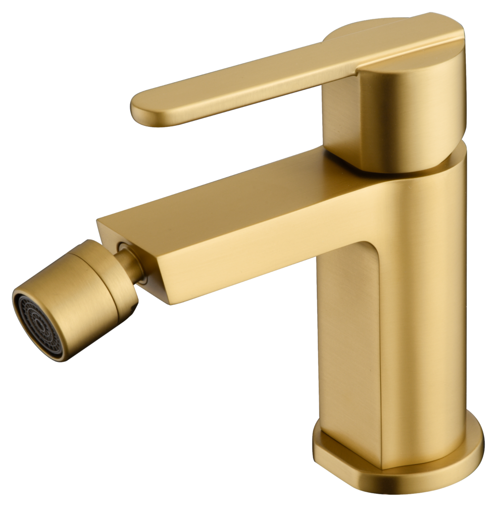 Monomando de bidé oro cepillado Roma — referencia IMEX BDR001-2OC