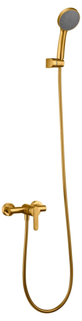 Grifería de ducha monomando oro cepillado serie Roma — referencia IMEX BDR001-5OC