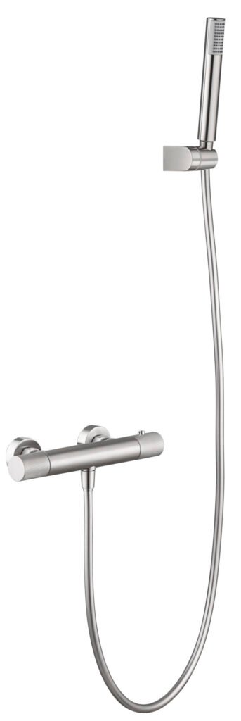 Grifería termostática ducha níquel cepillado serie Line — referencia IMEX BTD038-5NQ