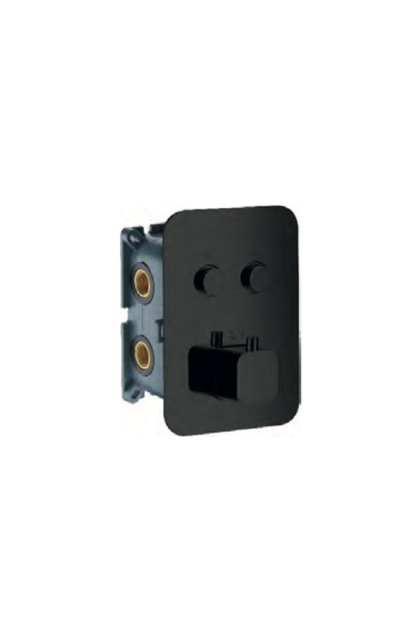 Termostática empotrada negro mate 2 vías — referencia IMEX CTP02V/NG