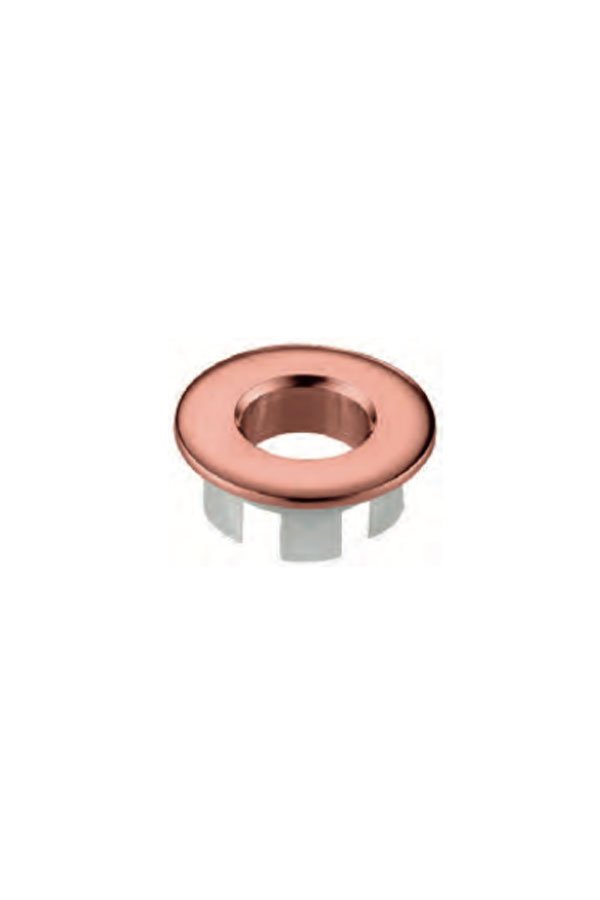 Embellecedor para rebosadero lavabo oro rosa brillo — referencia IMEX ERL001/OR