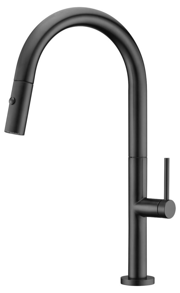 Grifería de cocina monomando extraíble negro mate serie Samoa — referencia IMEX GCE017/NG