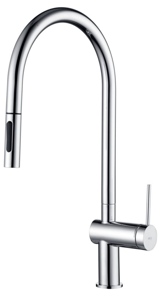 Grifería de cocina monomando extraíble cromado serie Berna — referencia IMEX GCE026