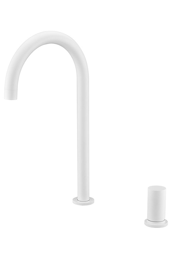 Grifería de cocina monomando blanco mate serie Manacor — referencia IMEX GCM001/BL