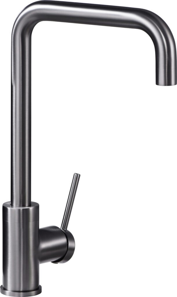 Grifería de cocina monomando Black Gun Metal serie Loira — referencia IMEX GCR004/BGM