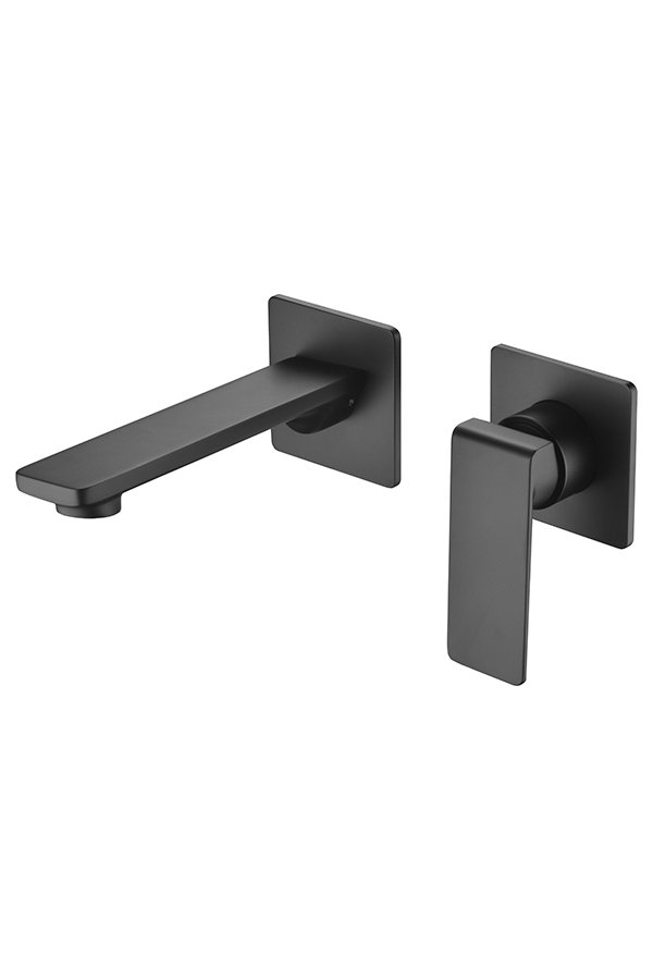 Grifo de lavabo empotrado negro mate serie Fiyi — referencia IMEX GLF016/NG