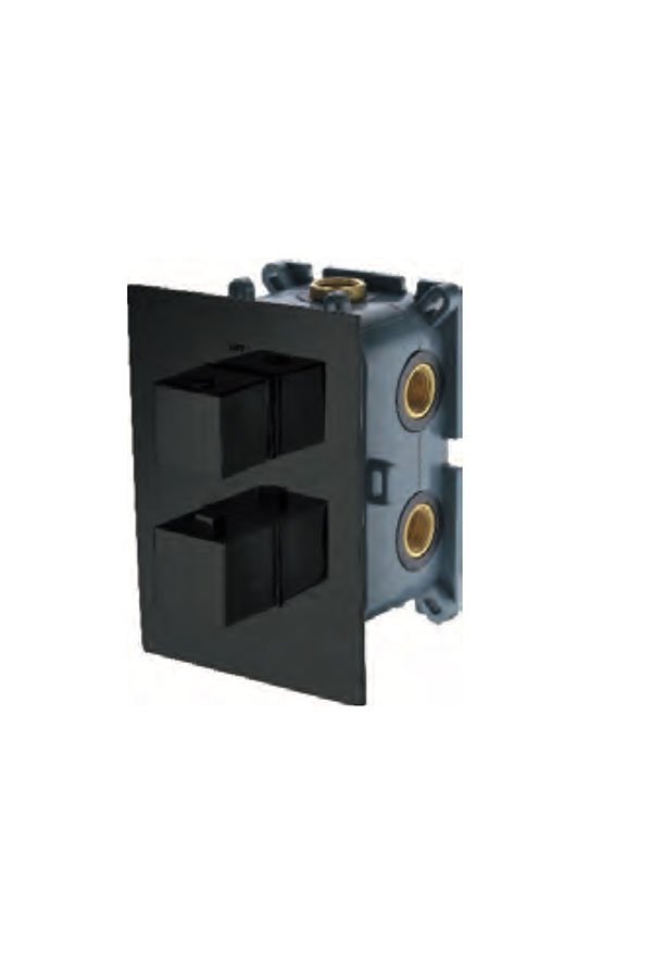 Termostática empotrada negro mate 2 vías — referencia IMEX GST22V/NG