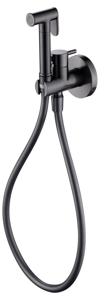 Grifería de bidé empotrada monomando black gun metal serie Munich — referencia IMEX RDM001/BGM