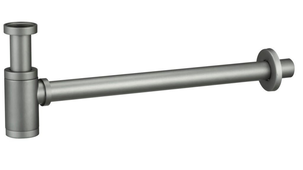 Sifón visto en gris mate con bote sifónico SCL002/GRM — referencia IMEX SCL002/GRM