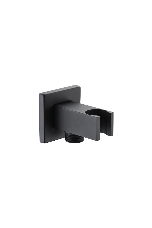 Soporte cuadrado para mango de ducha con salida de agua negro mate SFR001/NG — referencia IMEX SFR001/NG