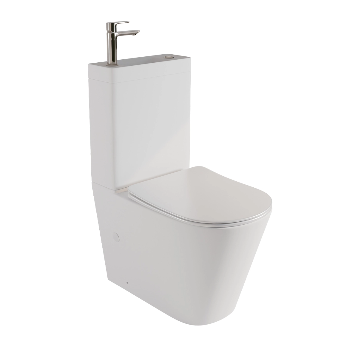 Inodoro Modena Square Fossil Natura blanco con lavabo integrado; grifería ilustrada no incluida
