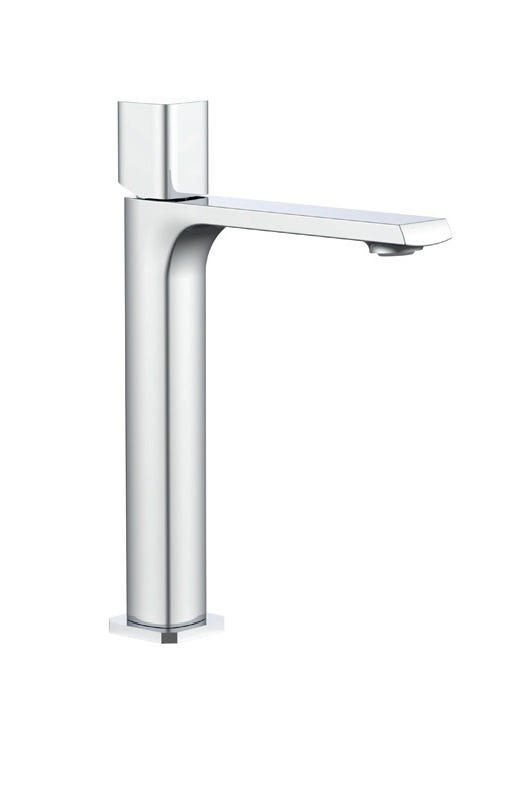 Grifo monomando elevado de lavabo Lyra, acabado Cromo, de Griferías Nova.