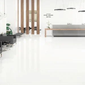 Porcelánico XXL Blanco Pulido de BALDOCER — escena de ambiente ilustrativa