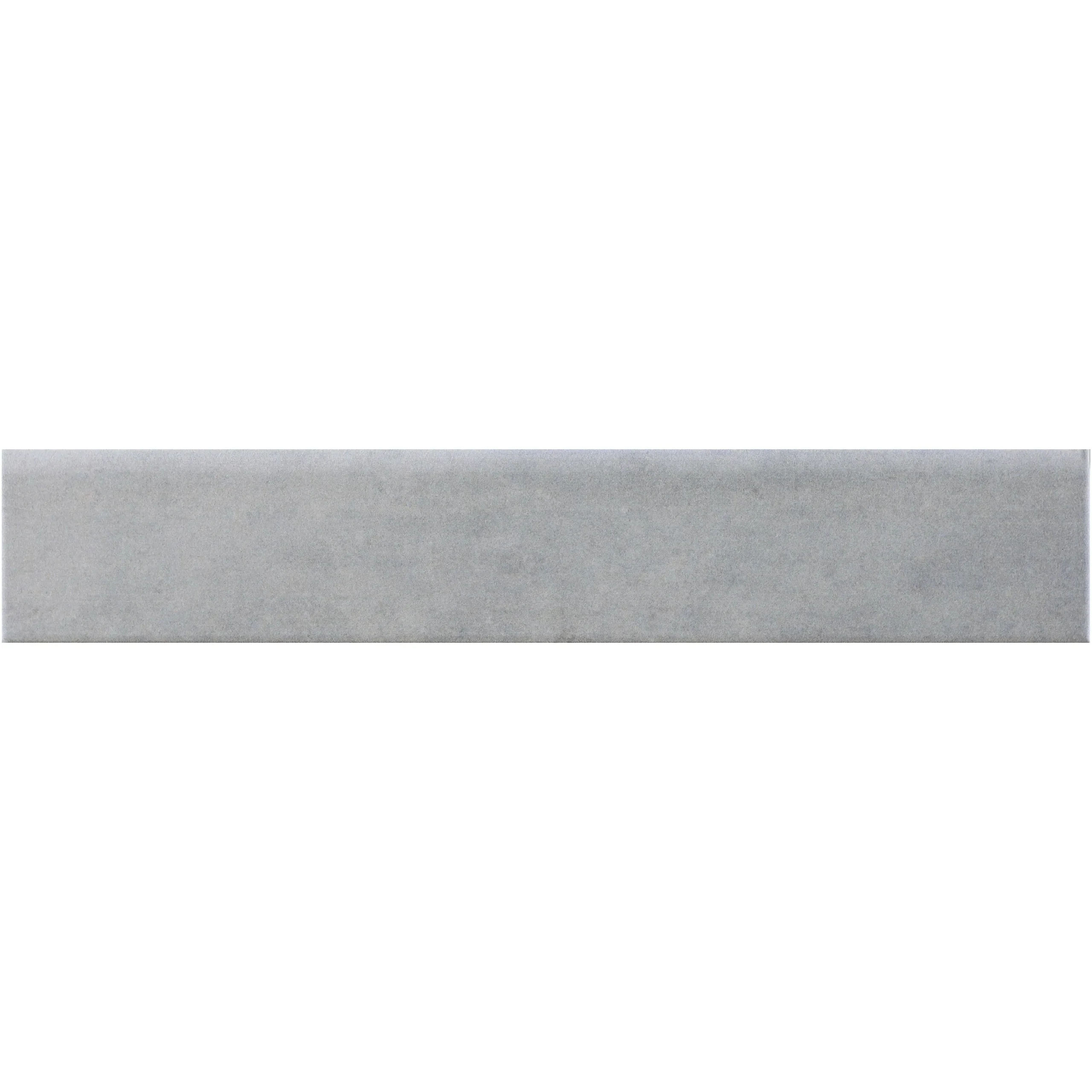 Rodapié cerámico Cemento Gris Claro 8 × 45 cm · superficie