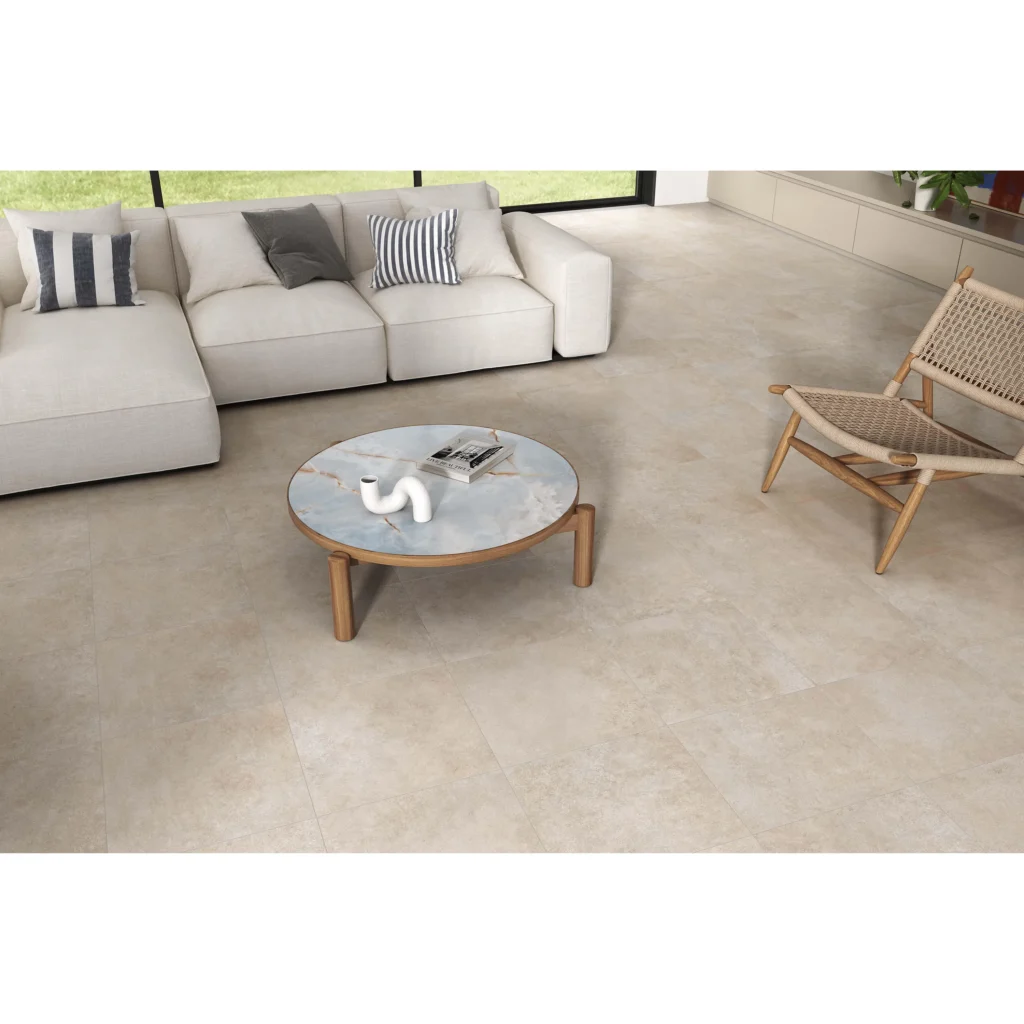 Suelo porcelánico Fussion Beige 45 × 45 cm · ambiente
