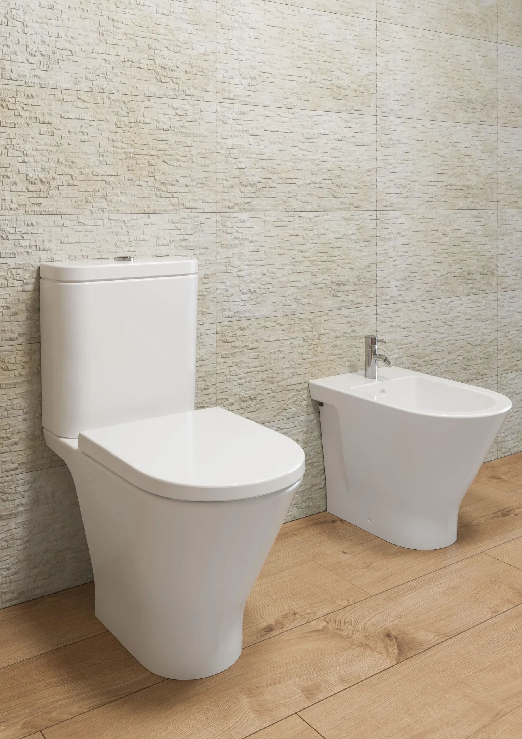 Suelo porcelánico Limewood Roble de STN 23 × 120 cm — escena de ambiente ilustrativa